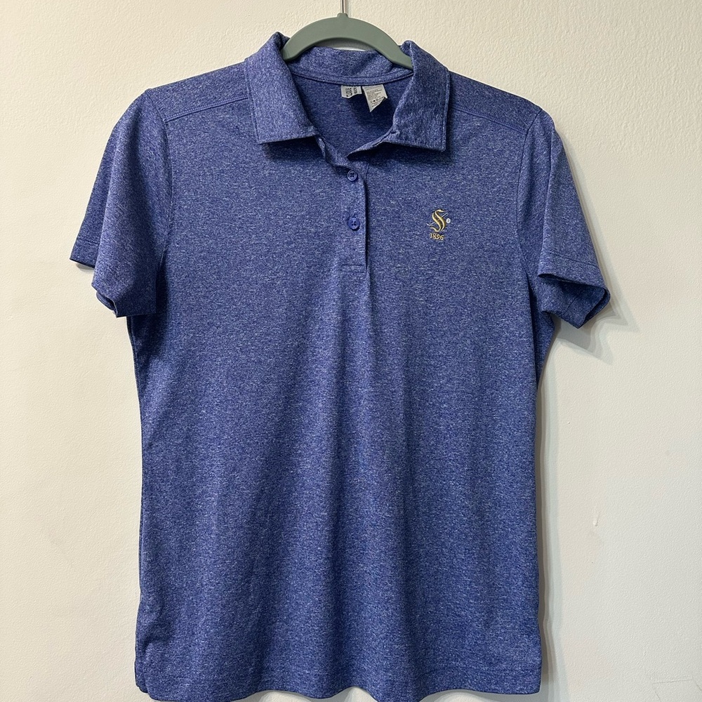 Clique Charge Active Women's Stretch Polo Shirt Blue 100% Polyester Size S